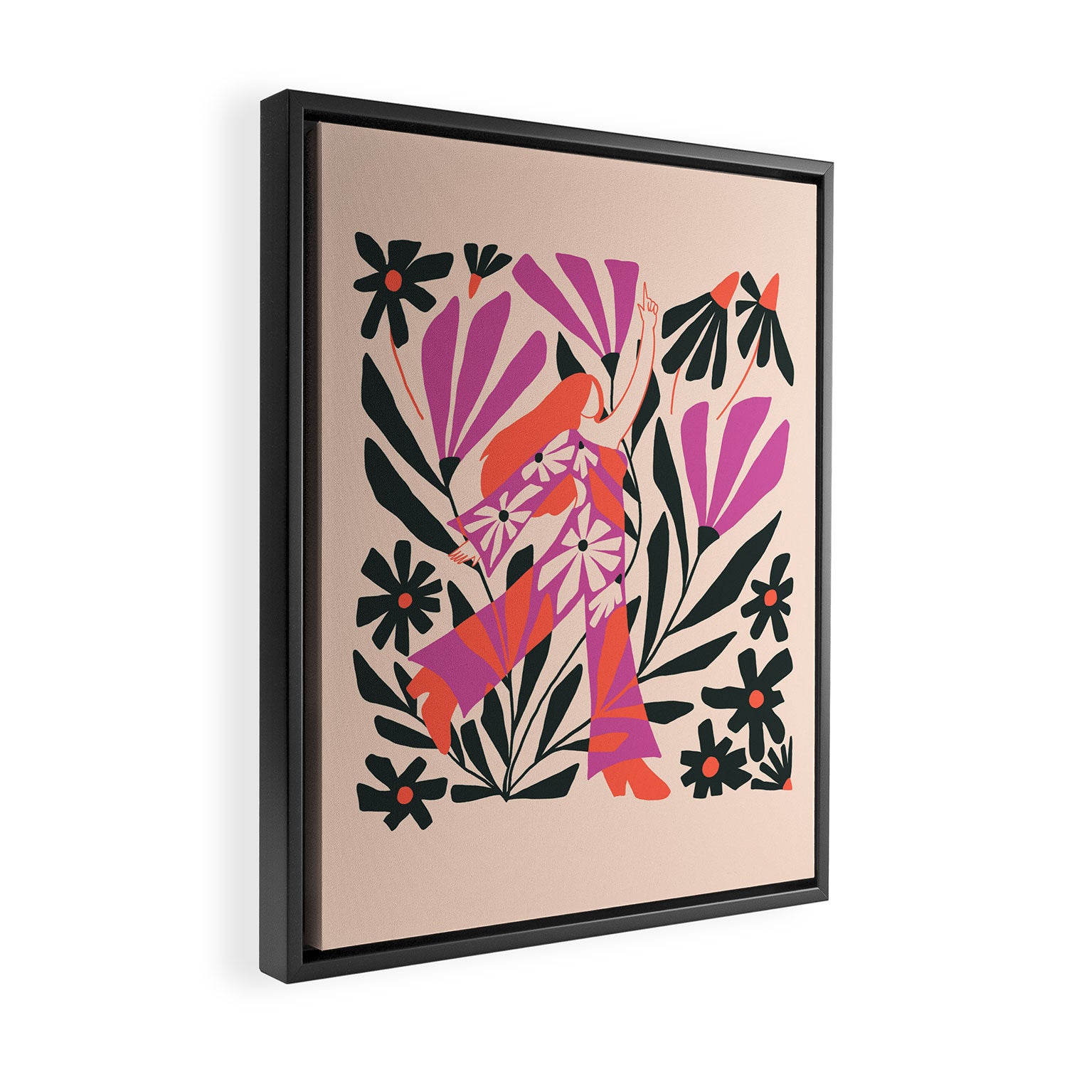 Daisy Disco Dancer  Framed Canvas Print Gallery Image 2