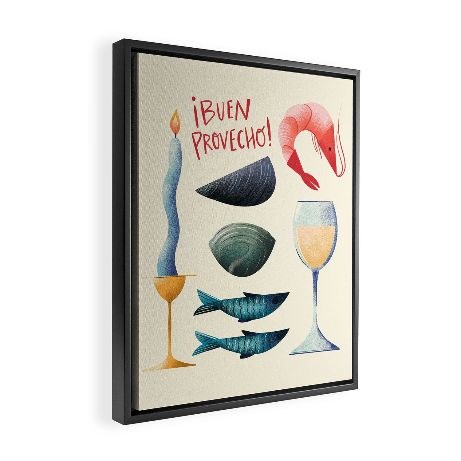 Dinner in Spain Framed Canvas Print Gallery Image 2