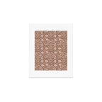 Dreamy Victorian Flower Pattern on Mocha Mousse Art Print Gallery Image 1