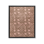 Dreamy Victorian Flower Pattern on Mocha Mousse Framed Canvas Print Gallery Image 8