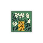 Droopy 80s Flower Vase (green) Art Print Gallery Image 1