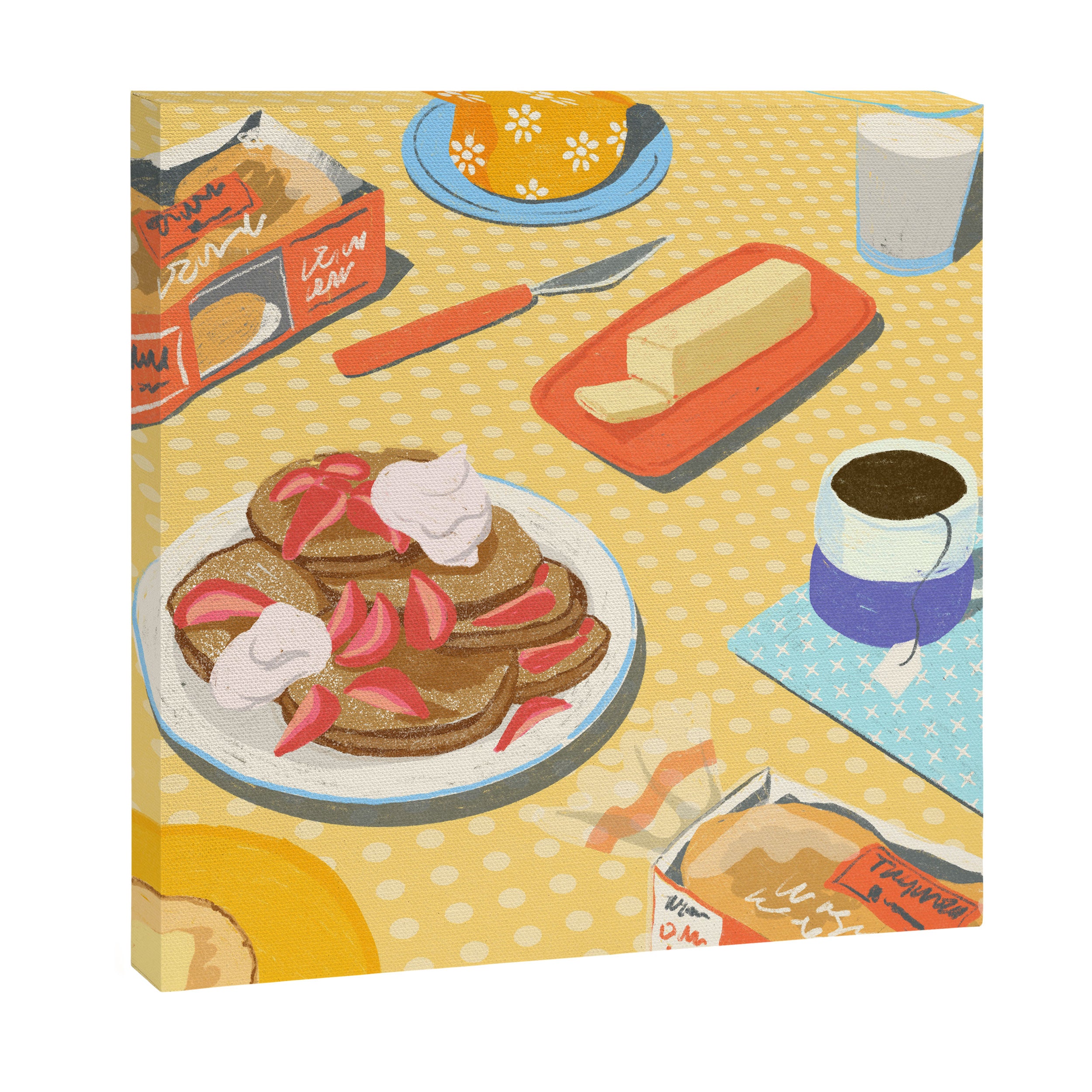 English Muffins for Breakfast Still LIfe Canvas Print Gallery Image 3