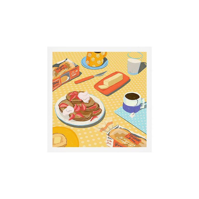English Muffins for Breakfast Still LIfe Art Print Gallery Image 1