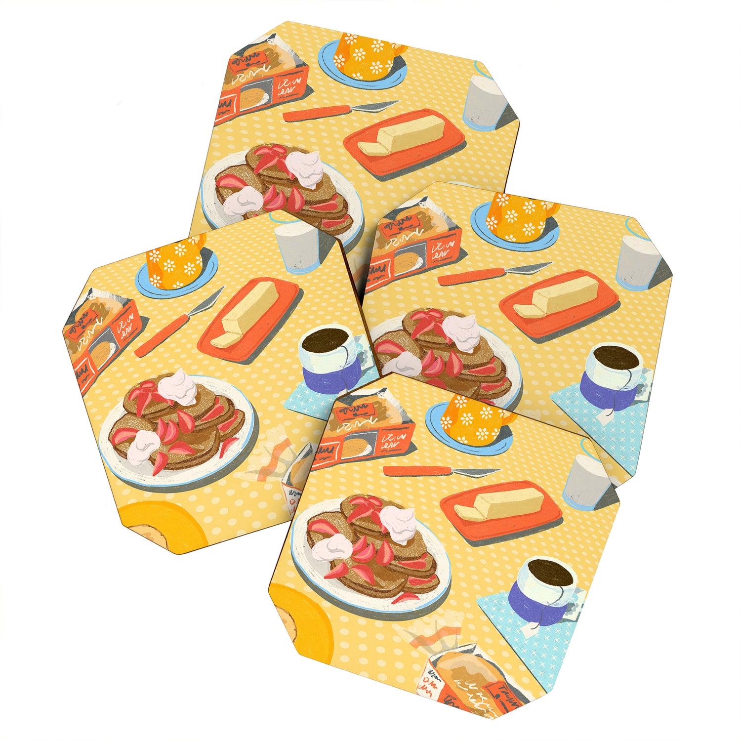 English Muffins for Breakfast Still LIfe Coaster Gallery Image 1