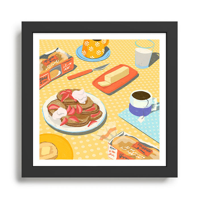 English Muffins for Breakfast Still LIfe Framed Art Print Gallery Image 1