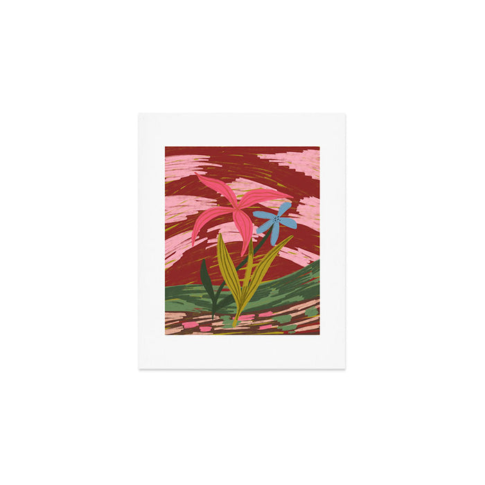 Expressionist Lilly Flowers  Art Print Gallery Image 1