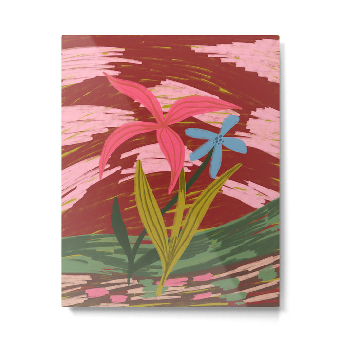Expressionist Lilly Flowers  Metal Print Gallery Image 1