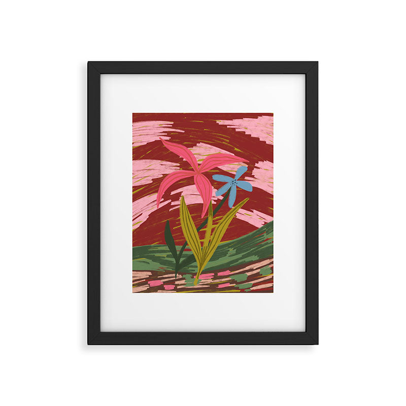 Expressionist Lilly Flowers  Framed Art Print Gallery Image 5