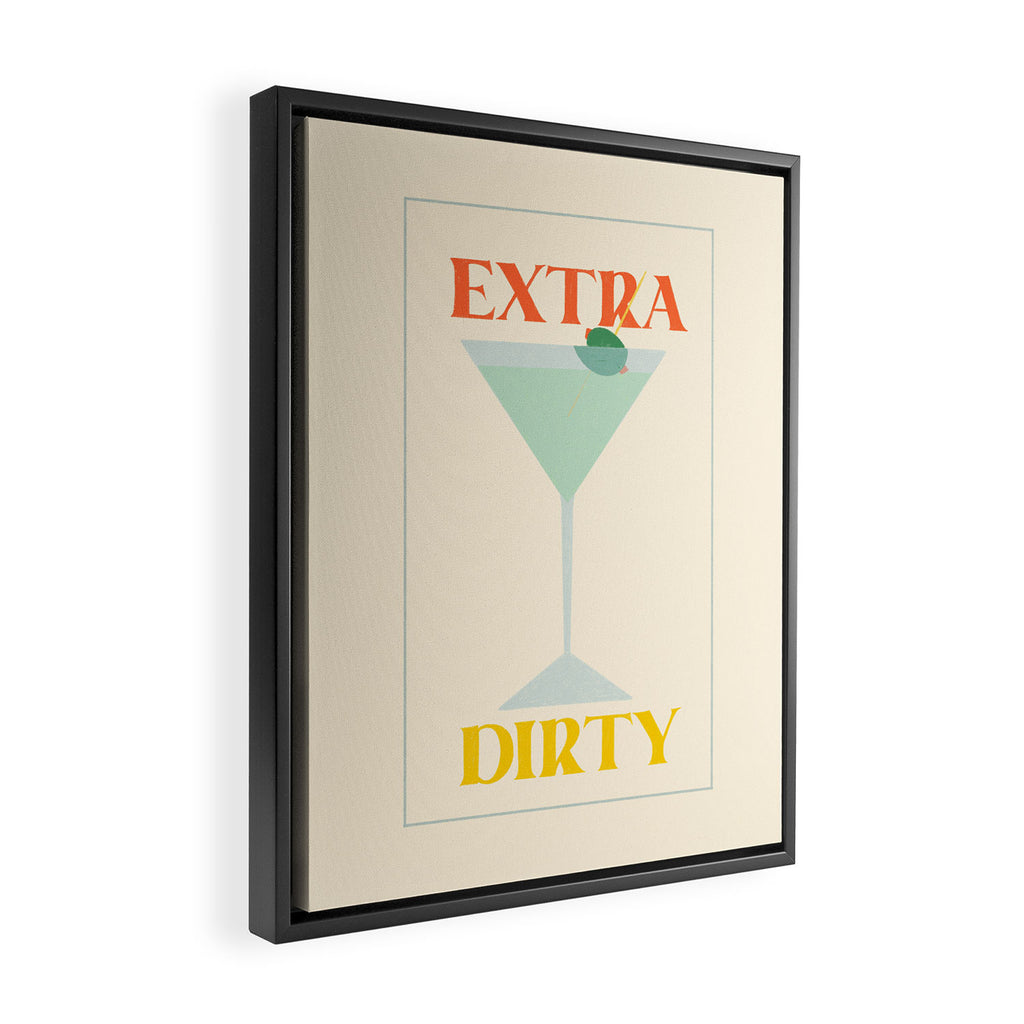 Extra Dirty Martini Framed Canvas Print Gallery Image 2