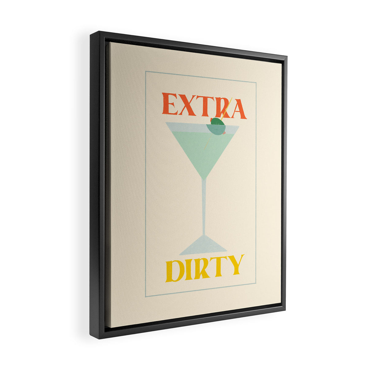 Extra Dirty Martini Framed Canvas Print Gallery Image 2