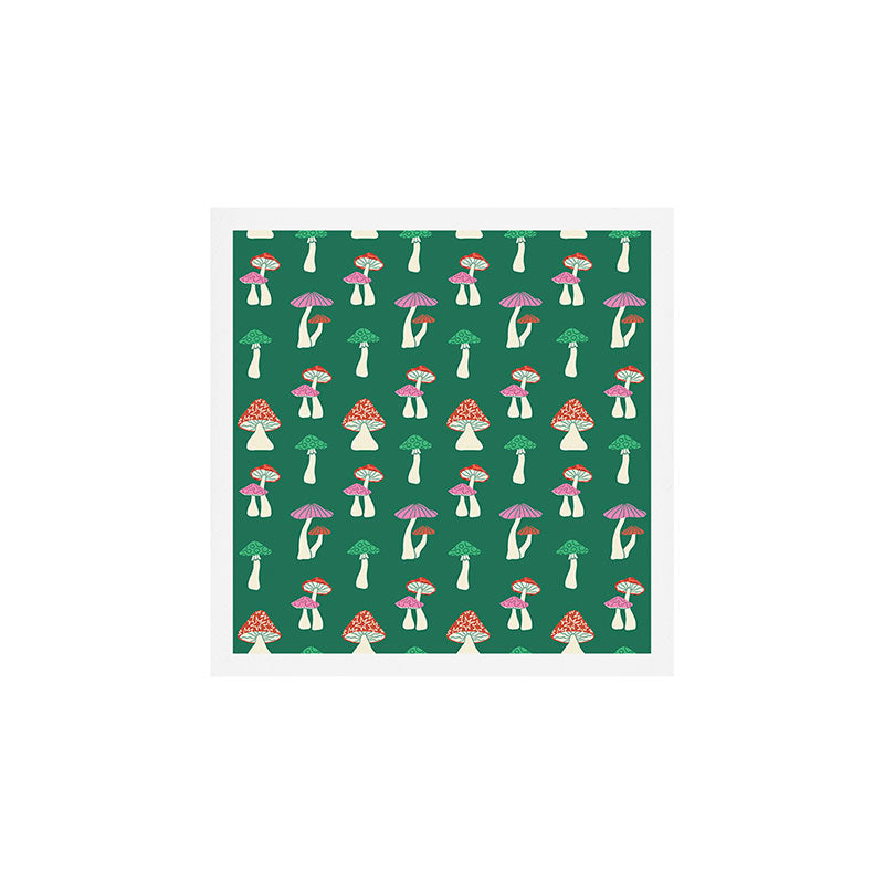 Festive Mushroom Pattern Art Print Gallery Image 1