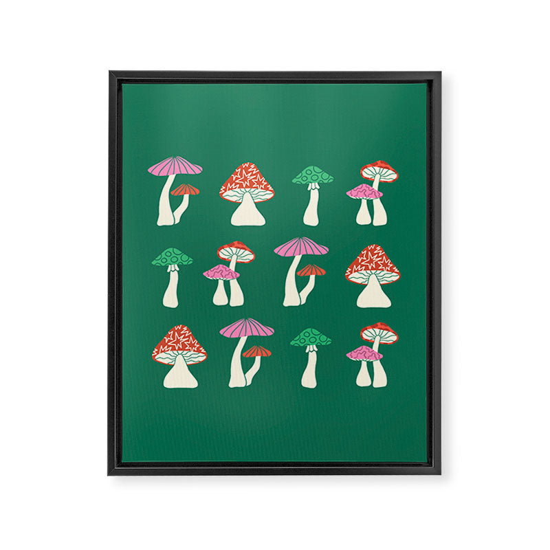 Festive Mushrooms Framed Canvas Print Gallery Image 8