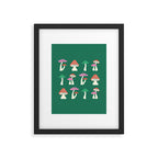 Festive Mushrooms Framed Art Print Gallery Image 6