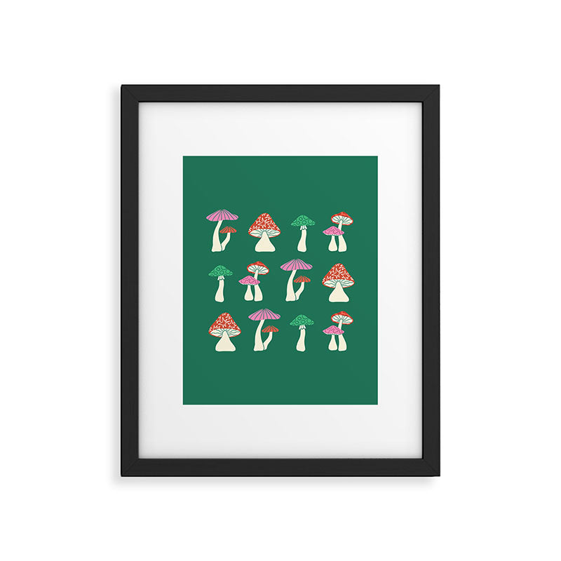 Festive Mushrooms Framed Art Print Gallery Image 6