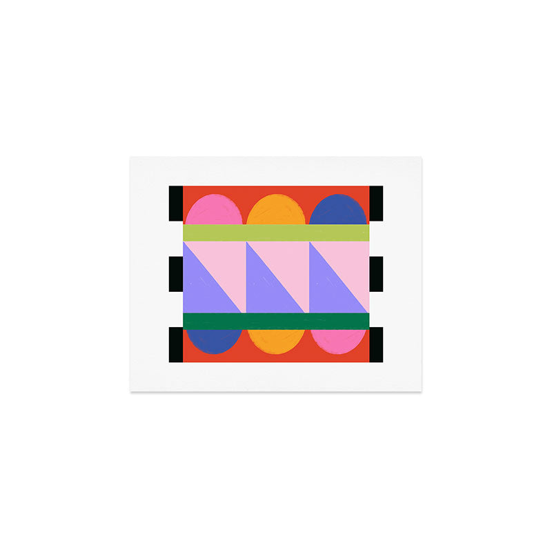 Folk Art Color Block  Art Print Gallery Image 1