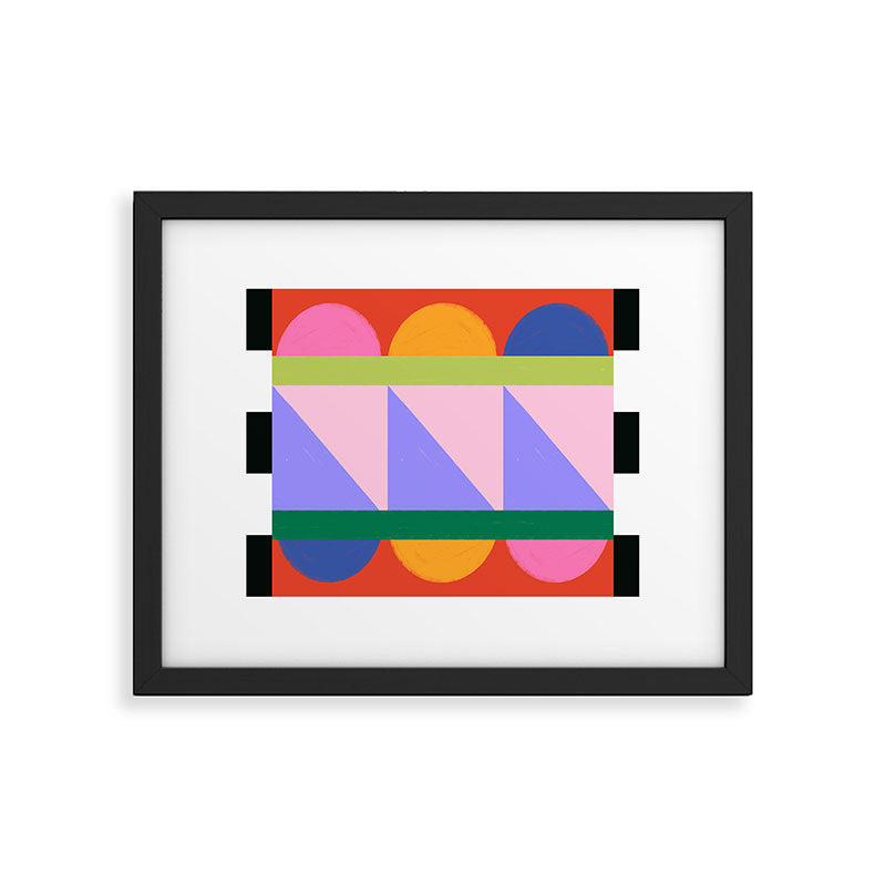 Folk Art Color Block  Framed Art Print Gallery Image 5