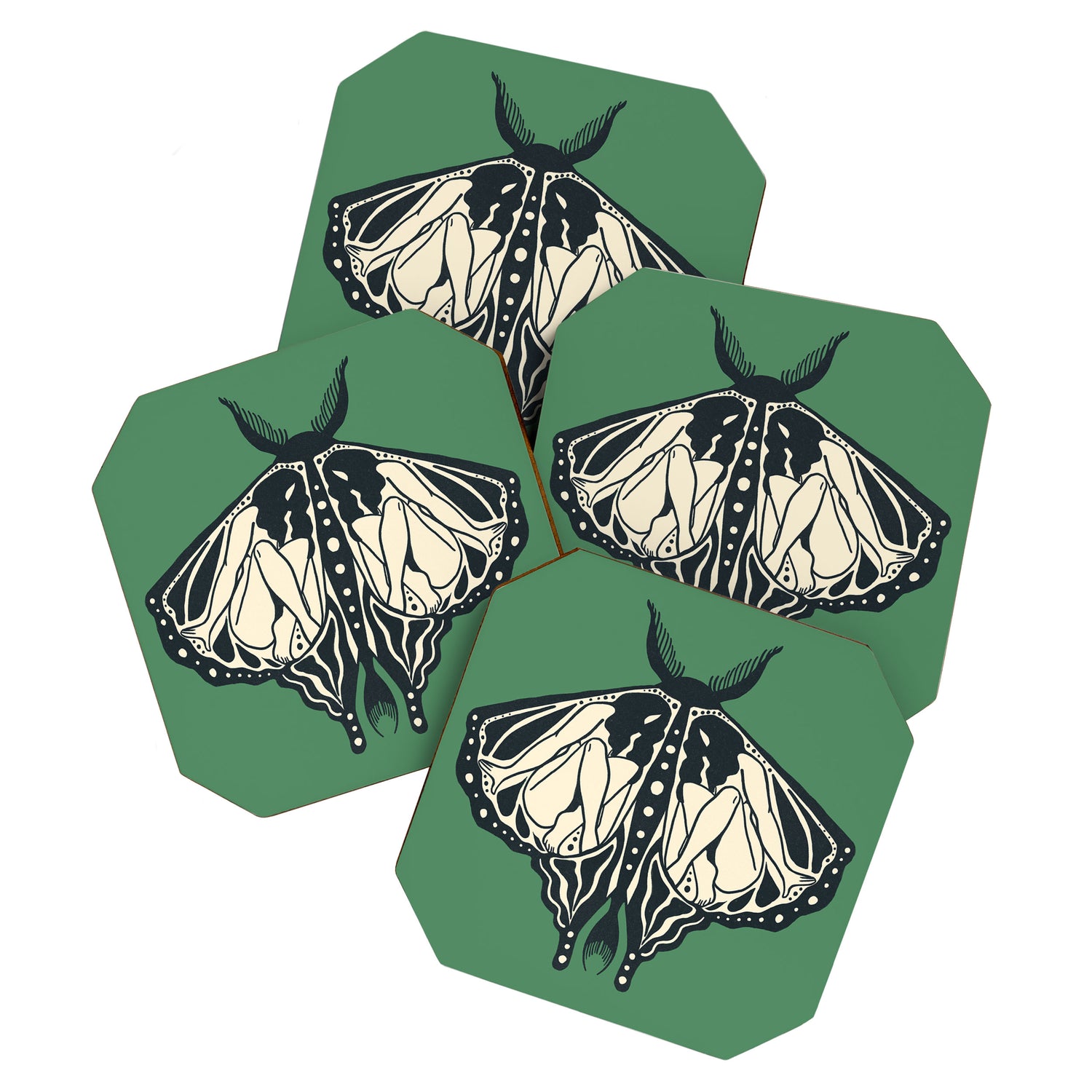 Green Metamorphosis Coaster Gallery Image 1