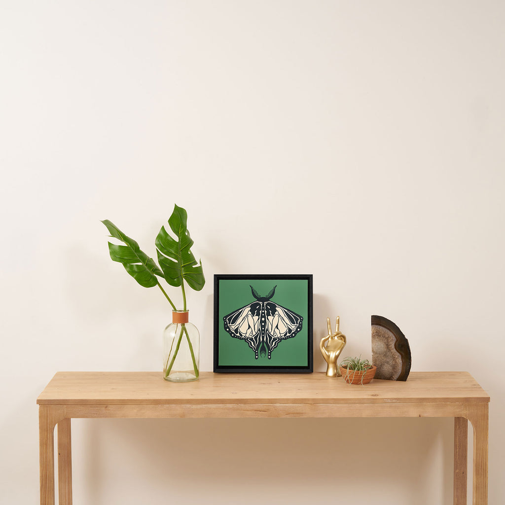 Green Metamorphosis Framed Canvas Print Gallery Image 3