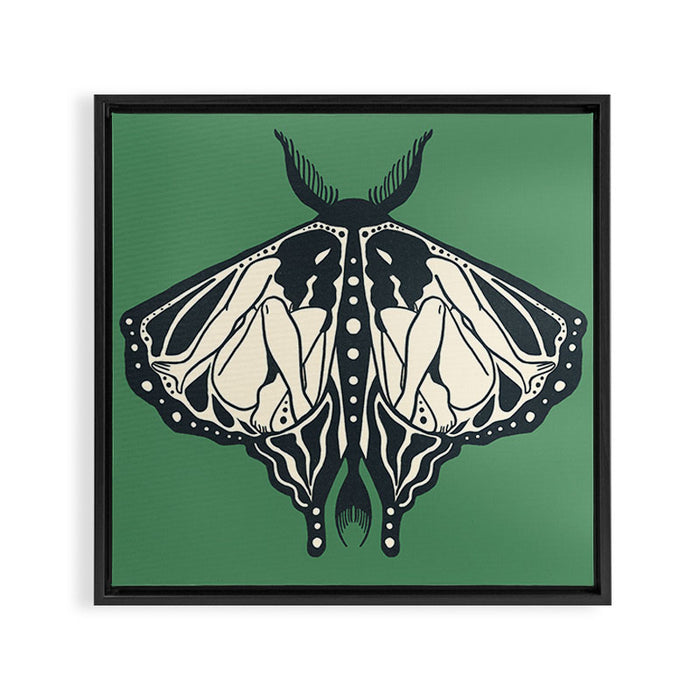 Green Metamorphosis Framed Canvas Print Gallery Image 1