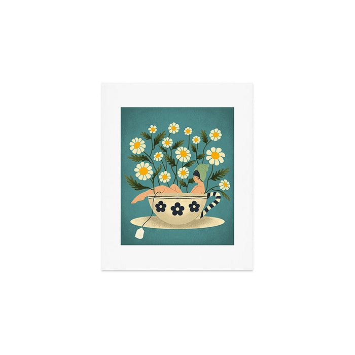 Lady in a Chamomile Tea Bath Art Print Gallery Image 1