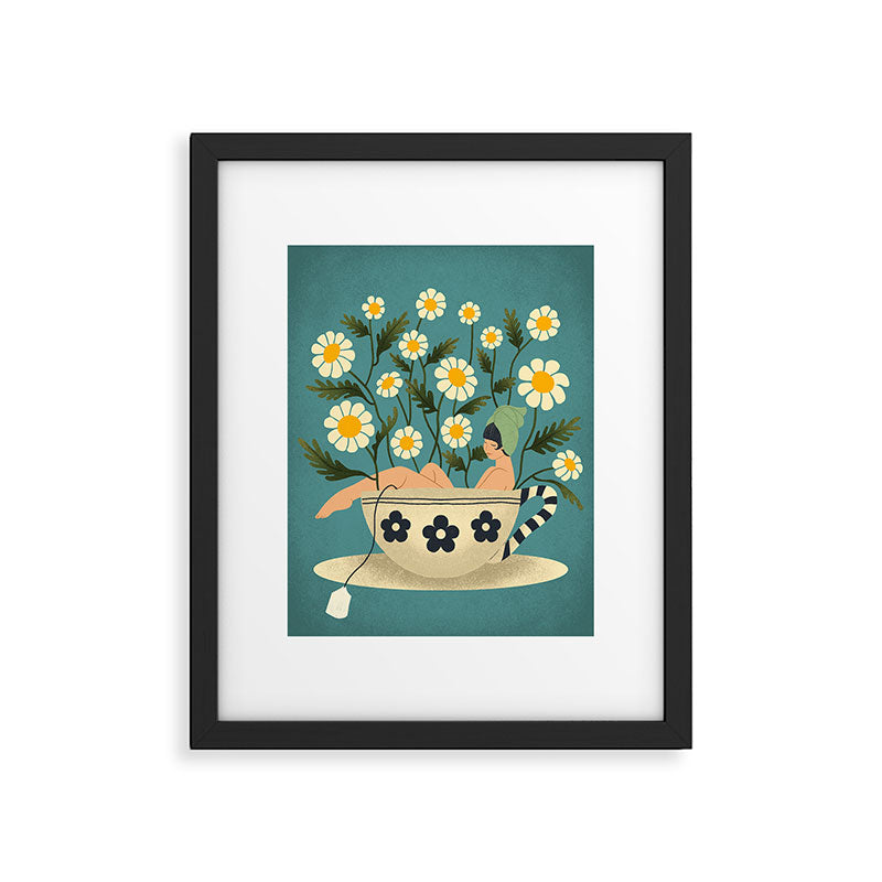 Lady in a Chamomile Tea Bath Framed Art Print Gallery Image 4
