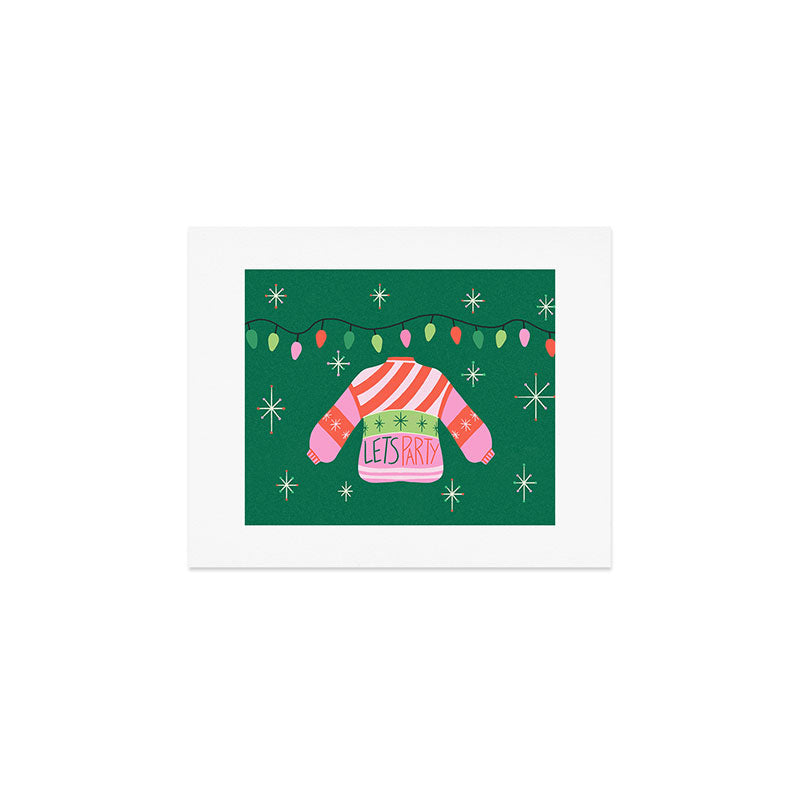 Lets Party Ugly Christmas Sweater  Art Print Gallery Image 1