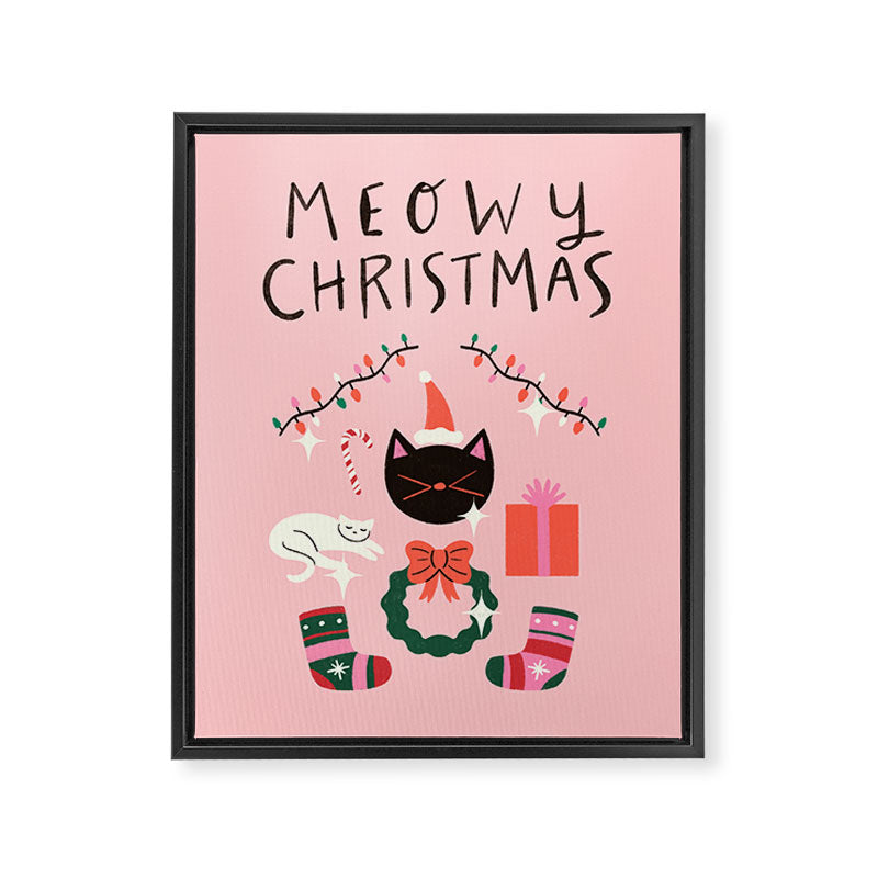 Meowy Christmas Framed Canvas Print Gallery Image 6