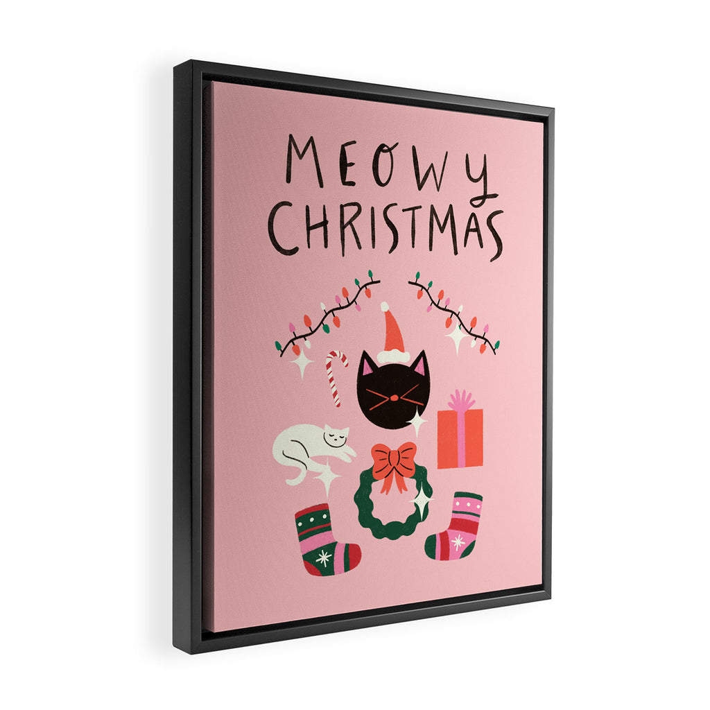 Meowy Christmas Framed Canvas Print Gallery Image 2