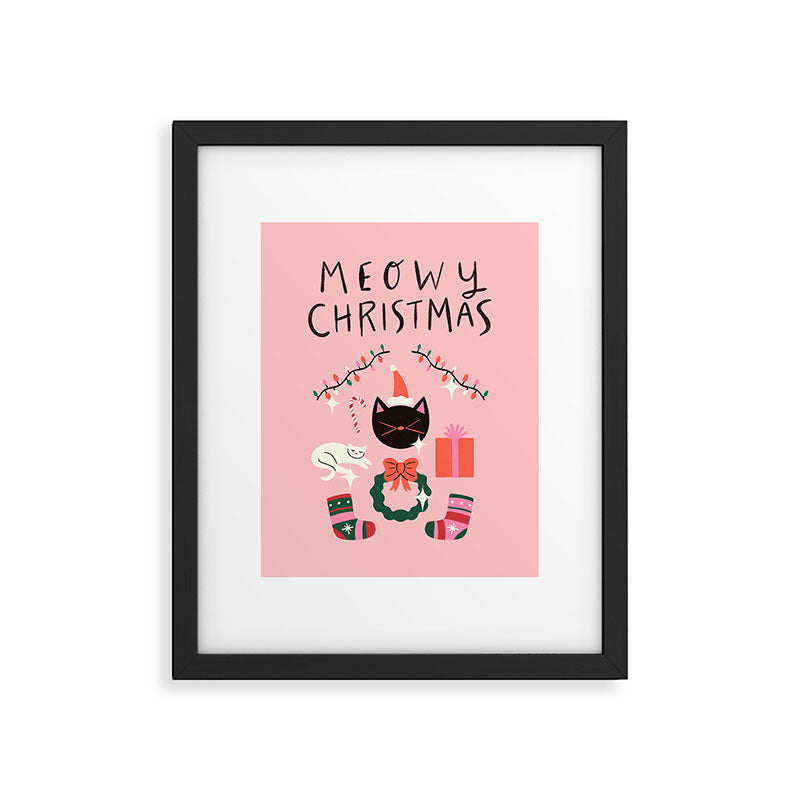 Meowy Christmas Framed Art Print Gallery Image 5