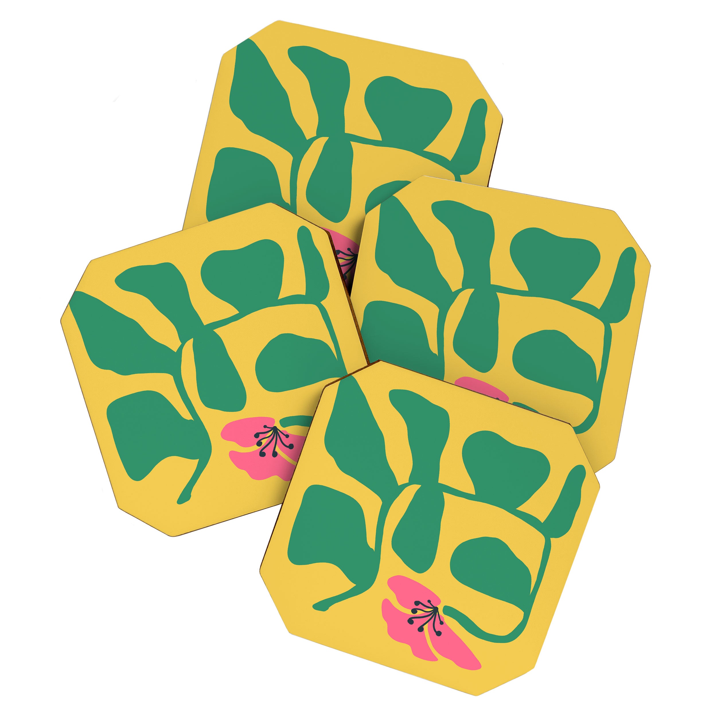 Midcentury Hibiscus 2 Coaster Gallery Image 1