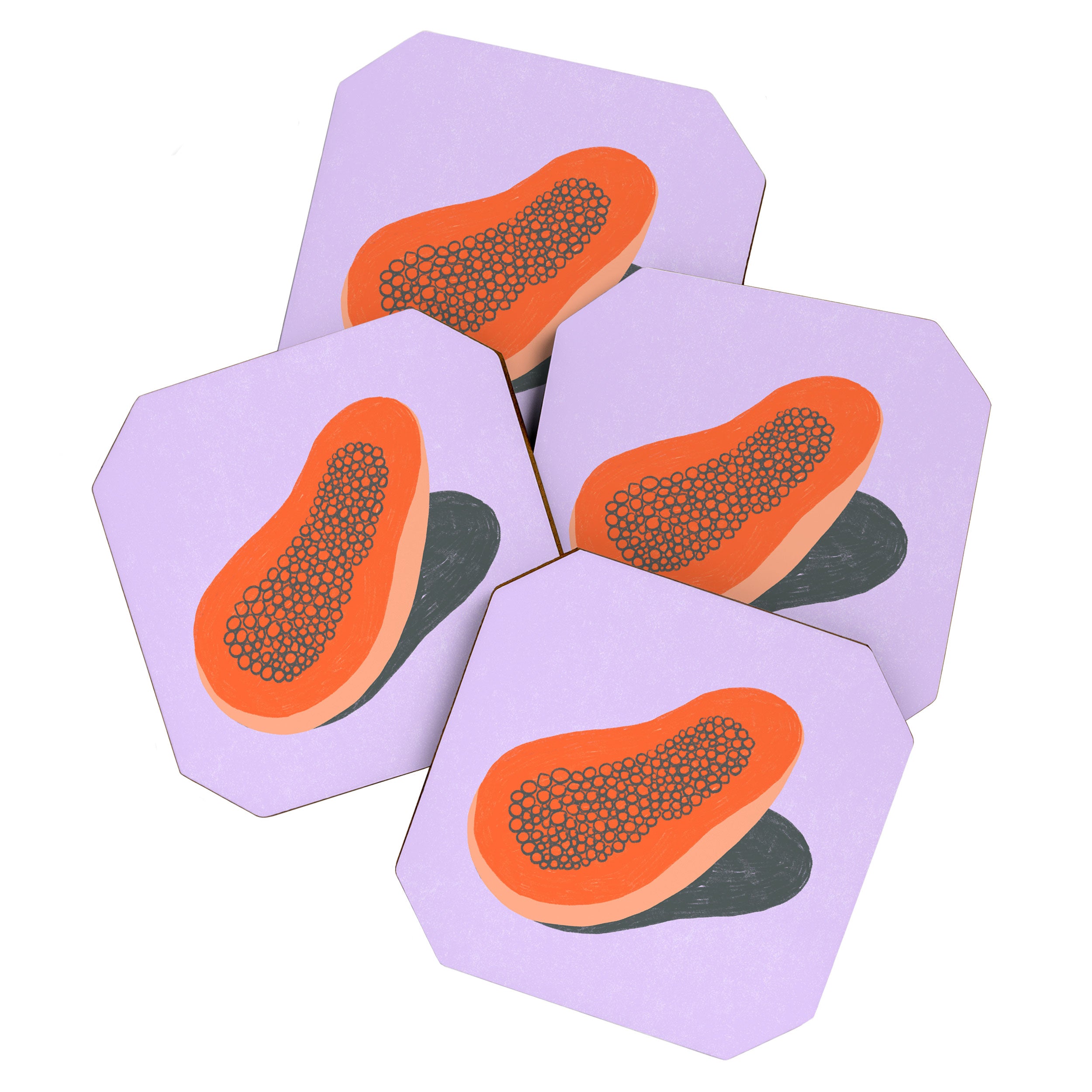 Minimalist Papaya Coaster Gallery Image 1