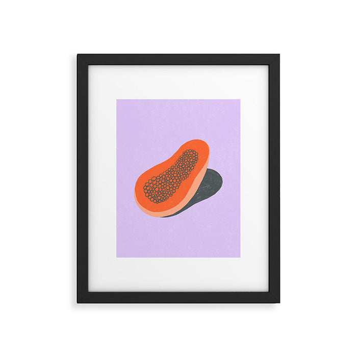 Minimalist Papaya Framed Art Print Gallery Image 1