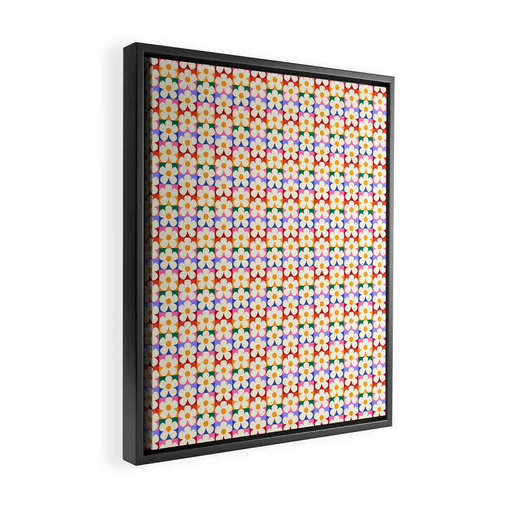 Mod Daisies  Framed Canvas Print Gallery Image 2
