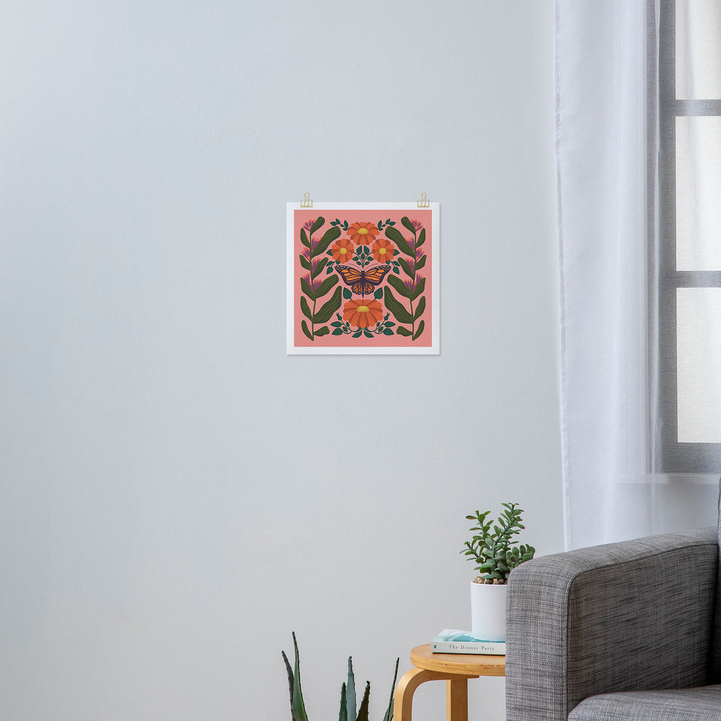 Monarch Butterfly and Milkweed  Art Print Gallery Image 3