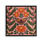 Monarch Butterfly and Milkweed  Framed Canvas Print Gallery Image 3