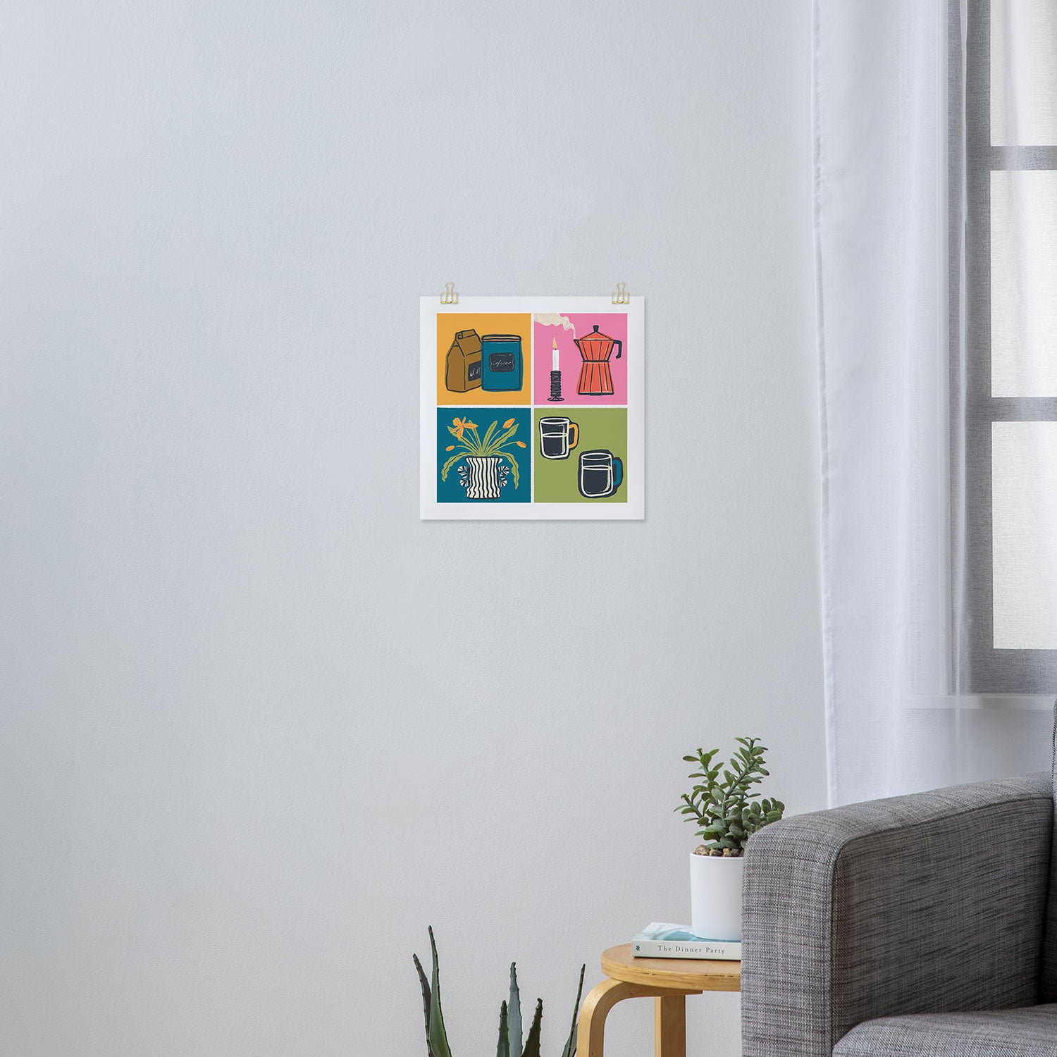 Morning Coffee Essentials Still Life Art Print Gallery Image 3