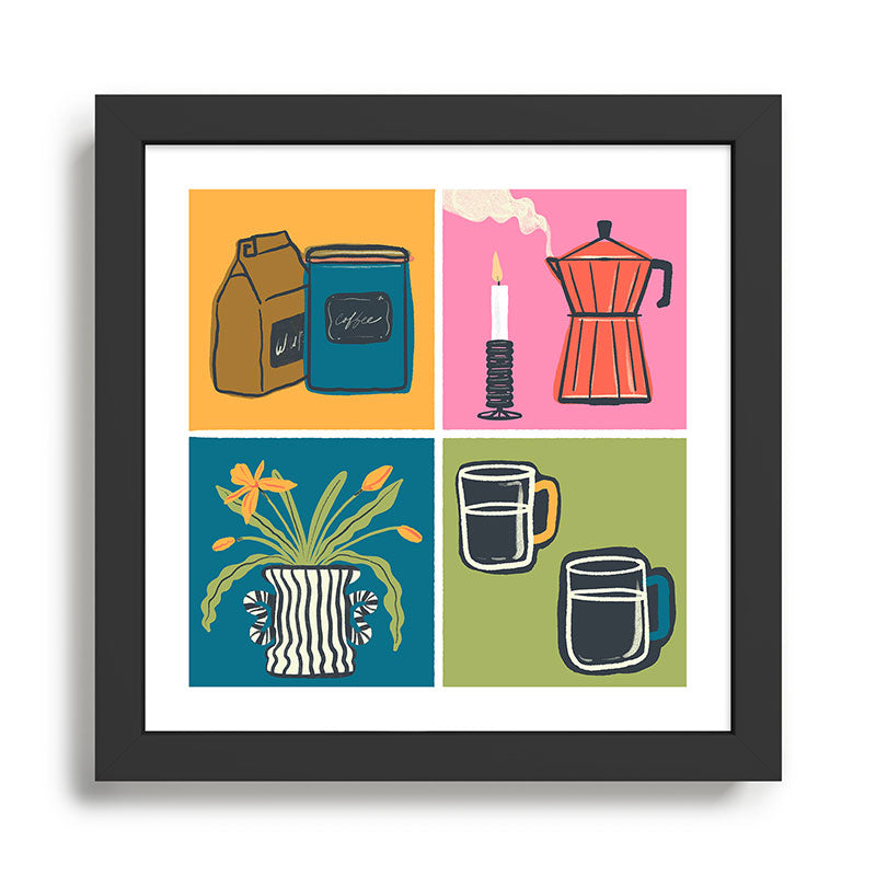 Morning Coffee Essentials Still Life Framed Art Print Gallery Image 1