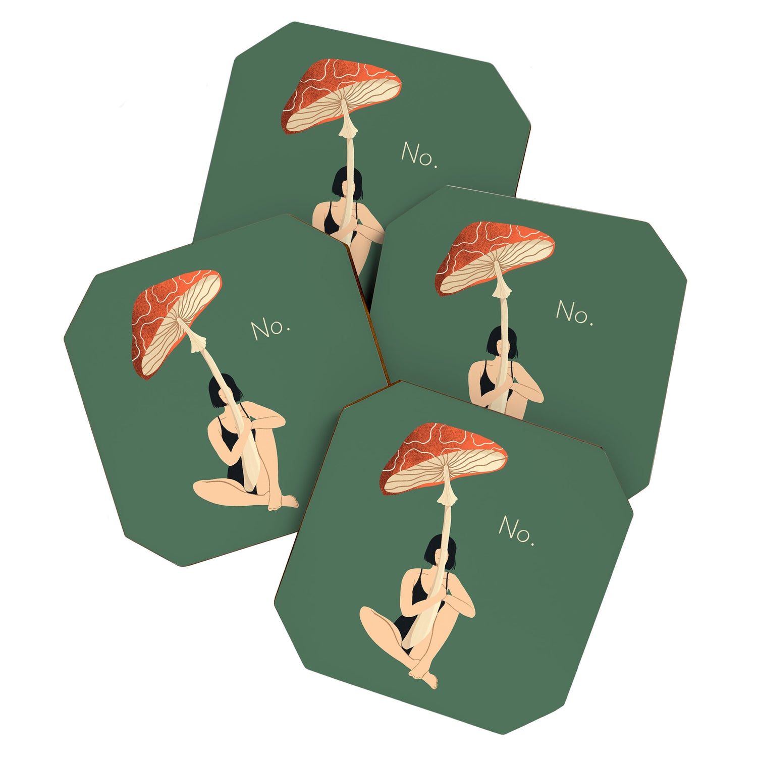 Mushroom Defiance  Coaster Gallery Image 1