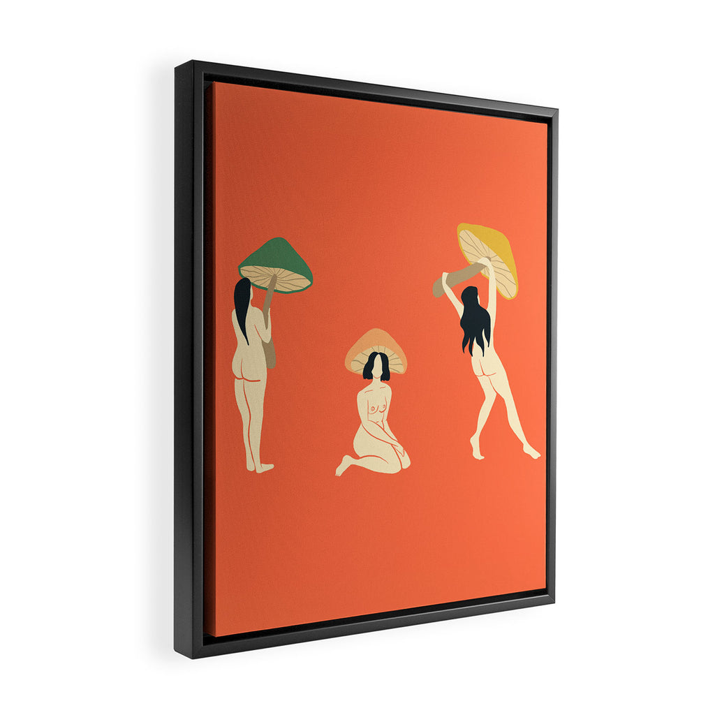 Mushroom Ladies Framed Canvas Print Gallery Image 2