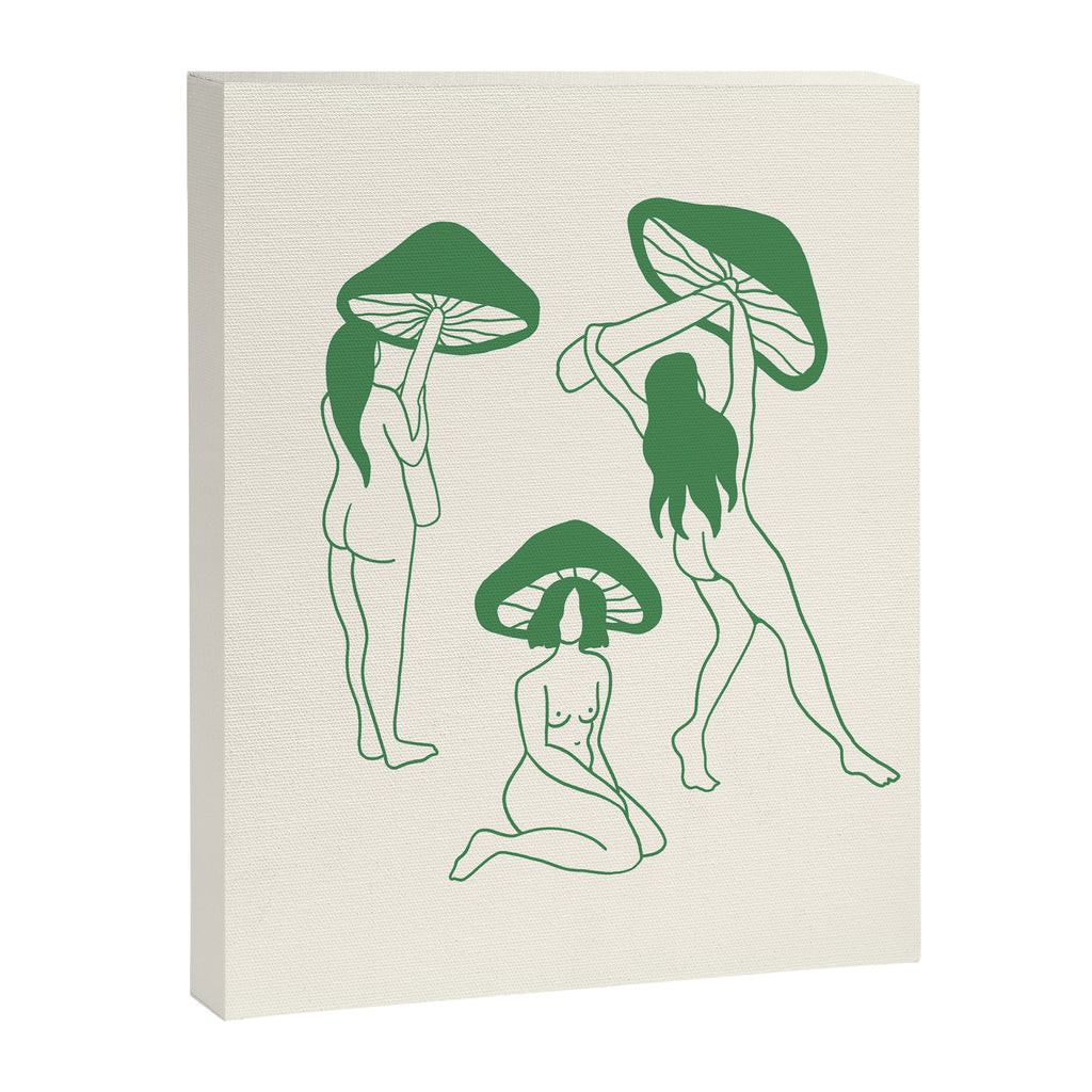 Mushroom Ladies Line Art Canvas Print Gallery Image 8