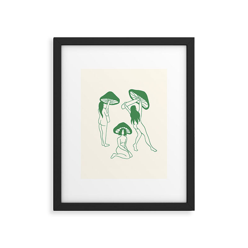 Mushroom Ladies Line Art Framed Art Print Gallery Image 6