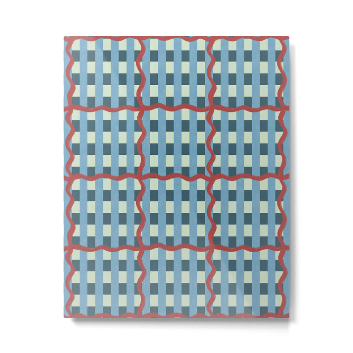 Nautical Rustic Plaid Metal Print Gallery Image 1