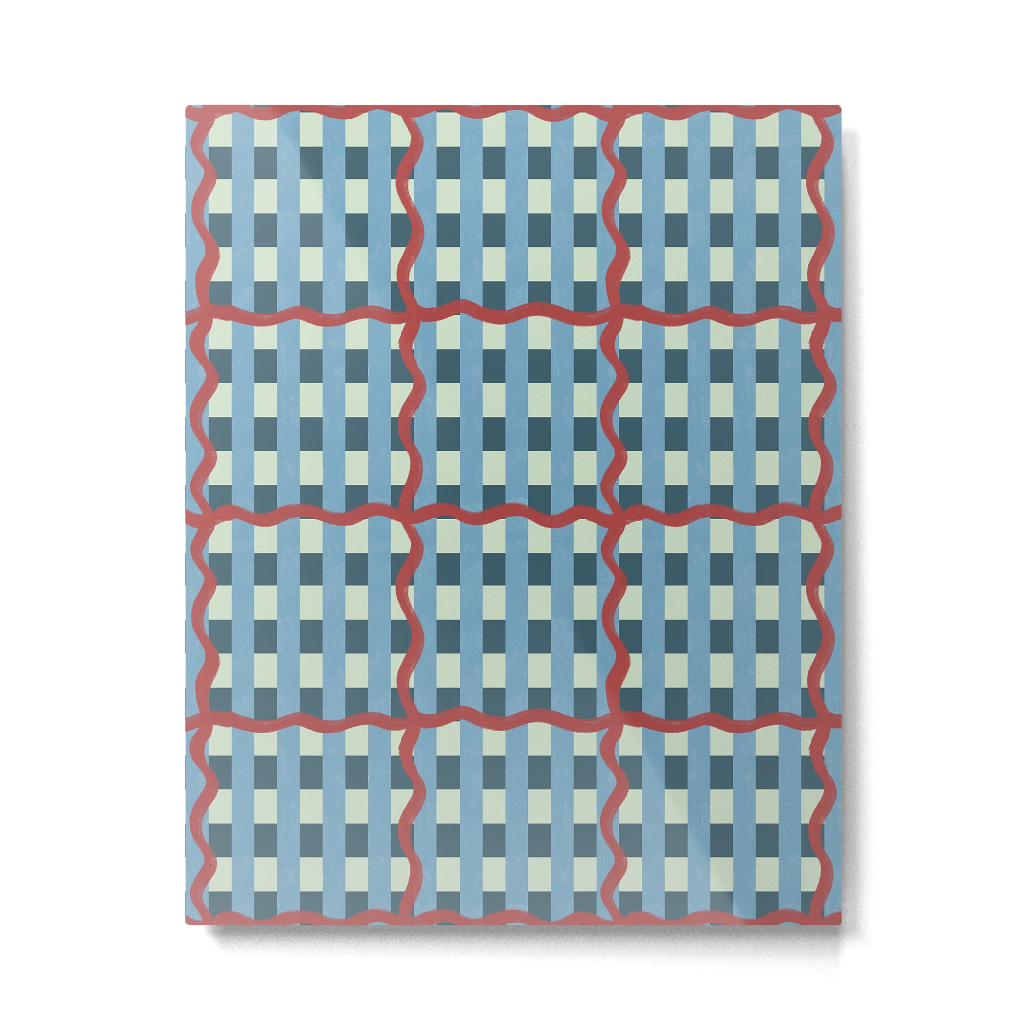 Nautical Rustic Plaid Metal Print Gallery Image 6