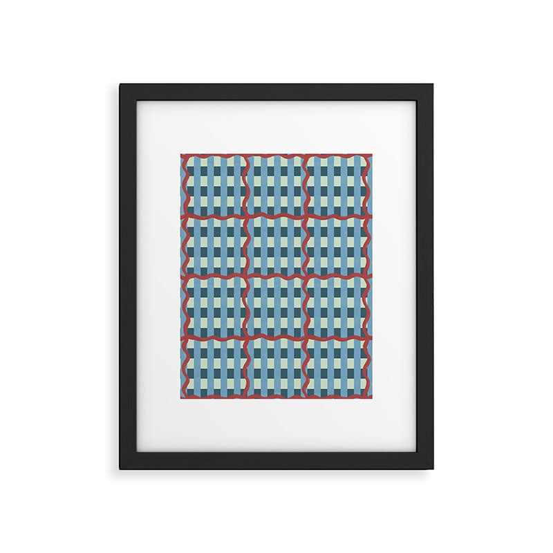 Nautical Rustic Plaid Framed Art Print Gallery Image 6