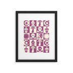 Potions and Spooky Things Checkerboard Pattern Framed Art Print Gallery Image 6