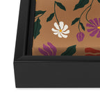 Pressed Flower Illustration Pattern  Framed Canvas Print Gallery Image 3