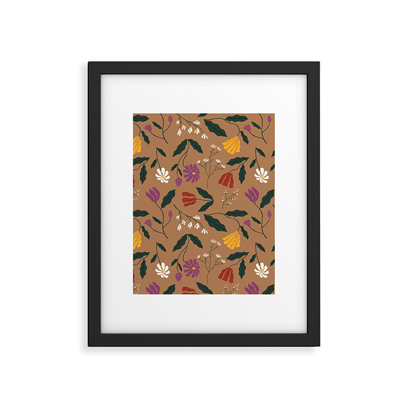 Pressed Flower Illustration Pattern  Framed Art Print Gallery Image 6