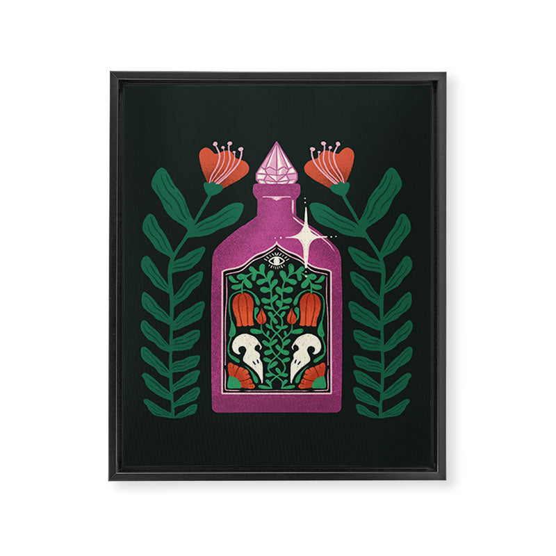 Purple Crystal Potion Framed Canvas Print Gallery Image 8