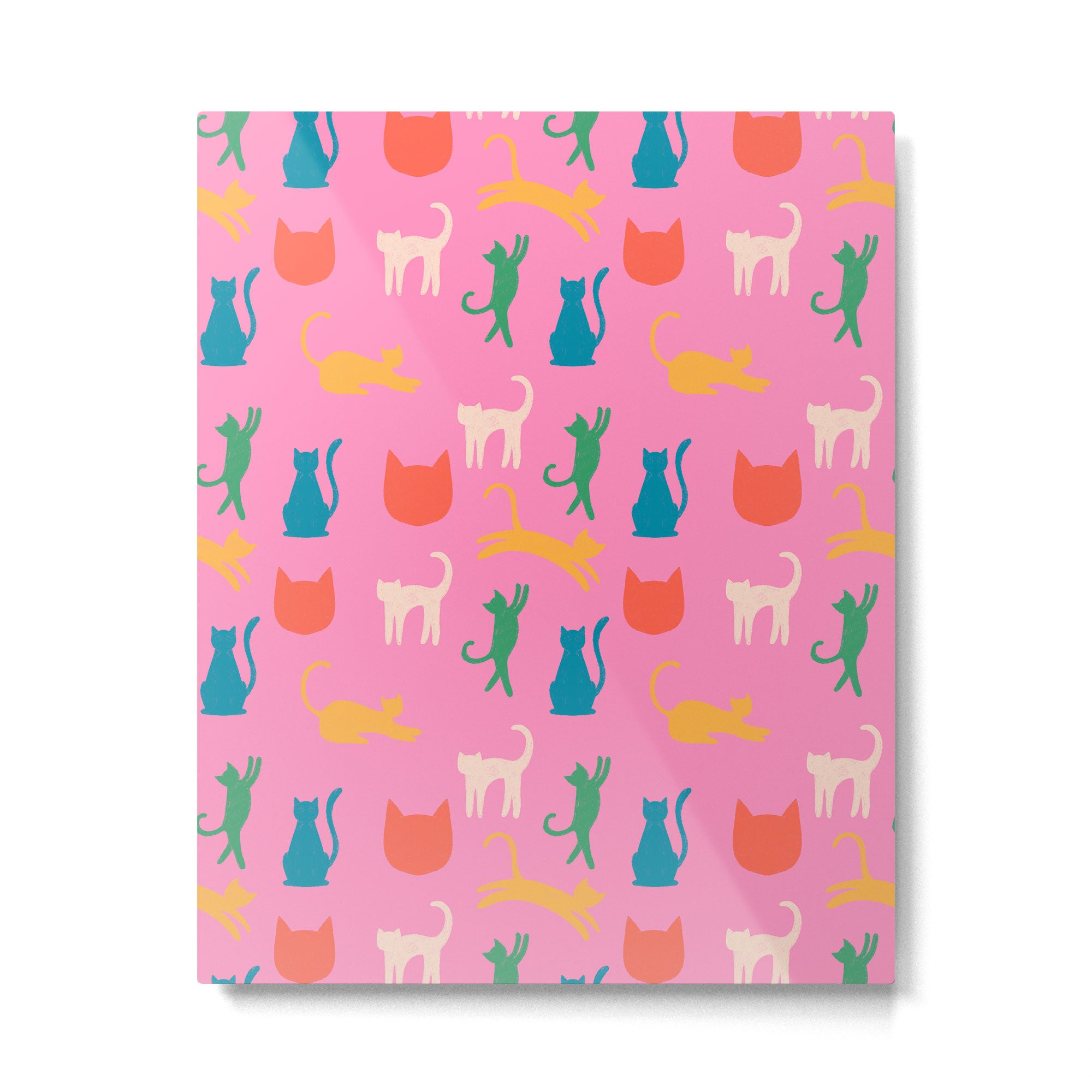 Rainbow Cats in Pencil  Metal Print Gallery Image 6
