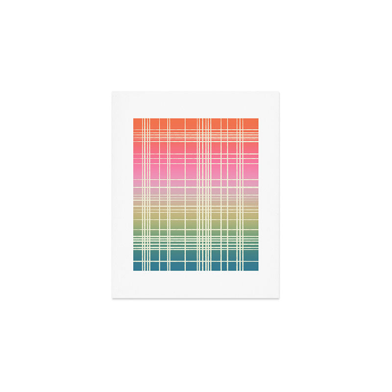 Rainbow Core Plaid Art Print Gallery Image 1